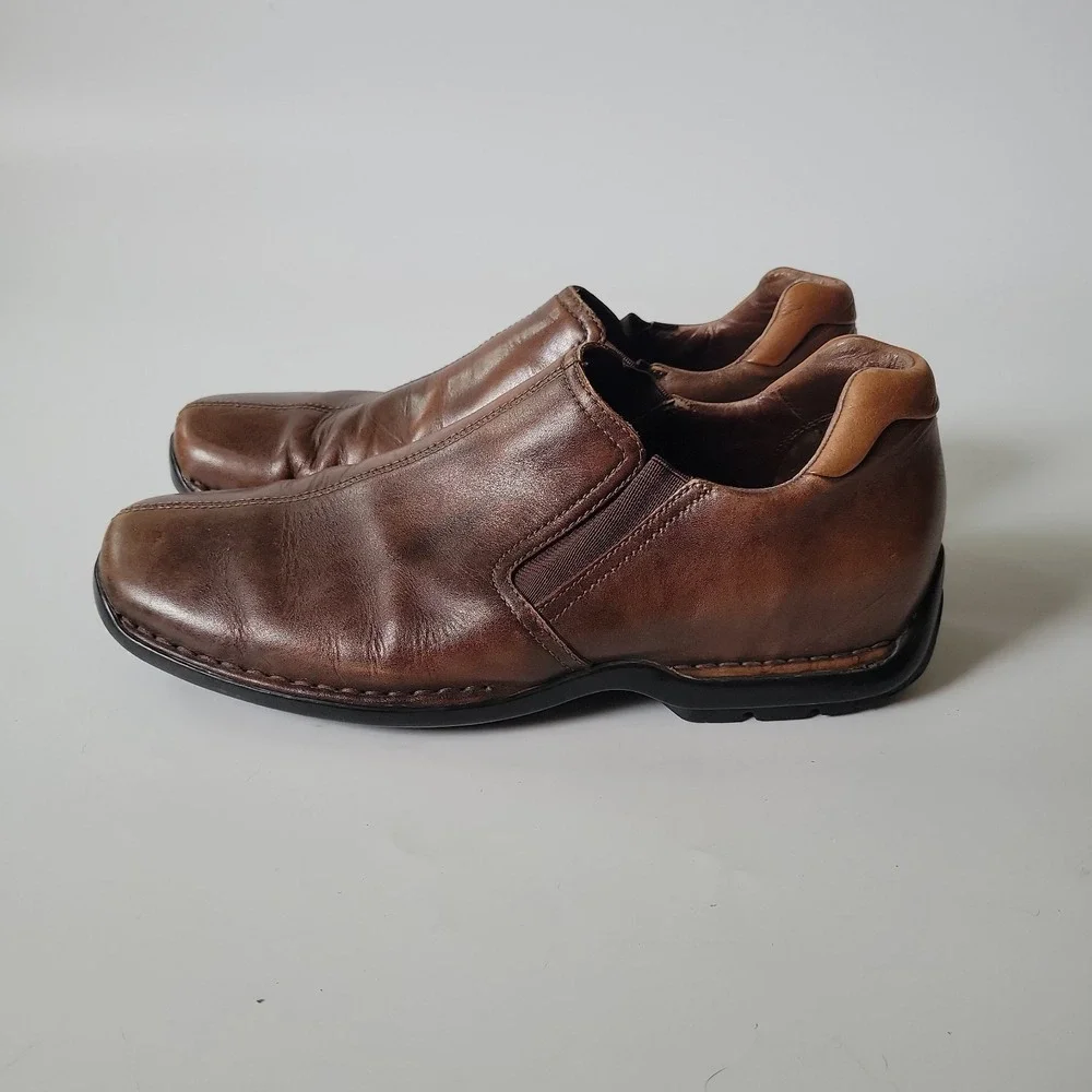 Cole Haan Zeno Slip On Driver Loafers 10M Brown Casual‎ Minimalist Preppy C07486